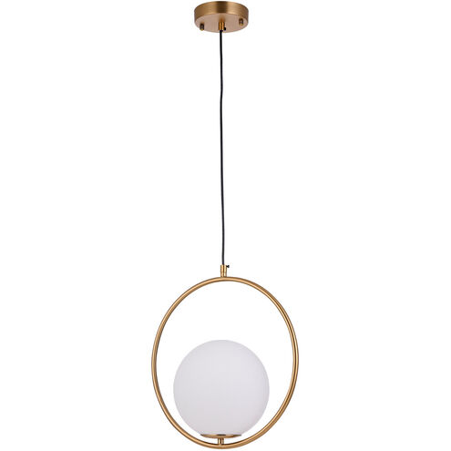Canada 1 Light 8 inch Gold Single Pendant Lighting Ceiling Light