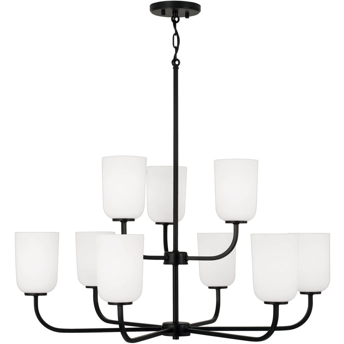 Lawson 9 Light 32 inch Matte Black Chandelier Ceiling Light