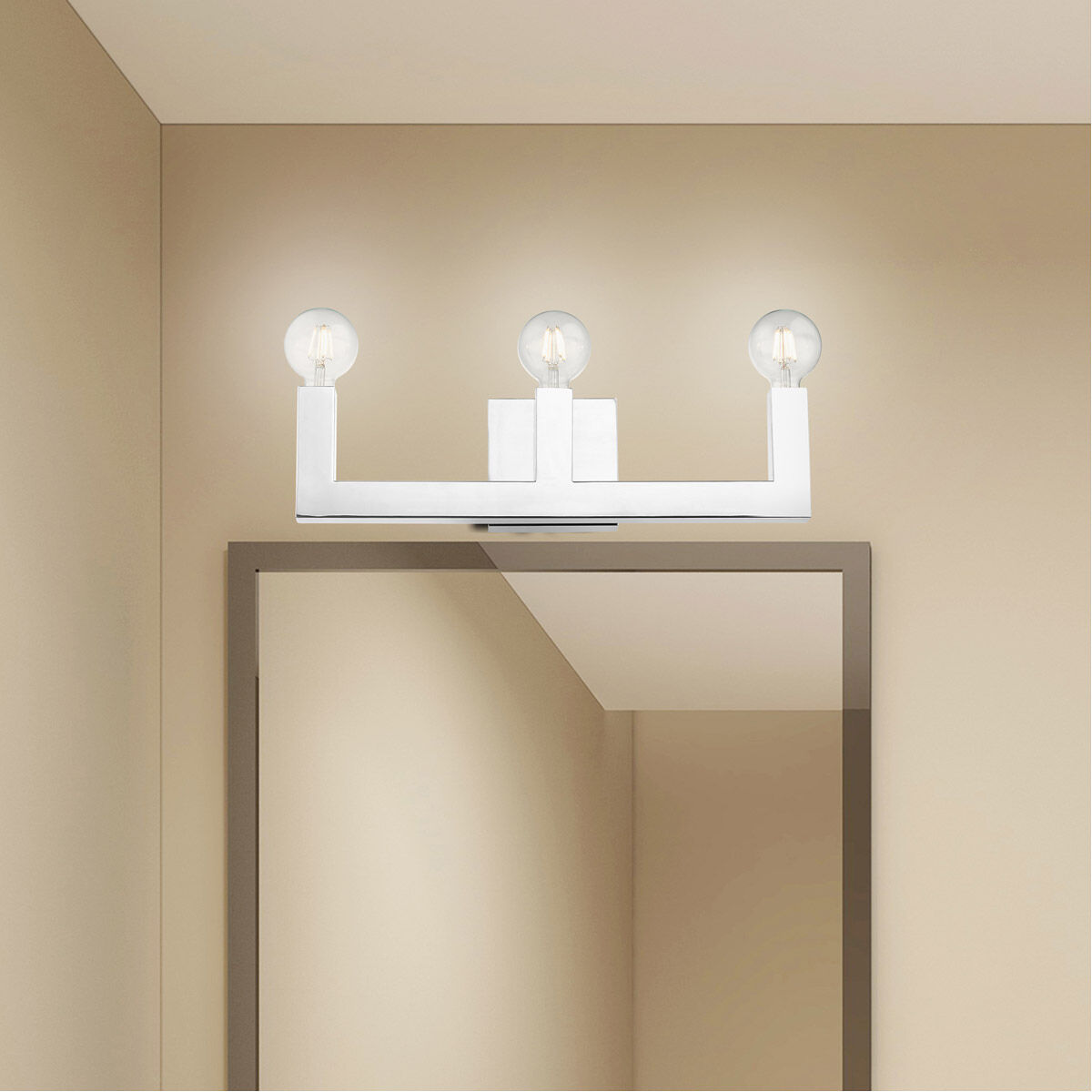 Solna 3 Light 22 inch Polished Chrome Vanity Sconce Wall Light