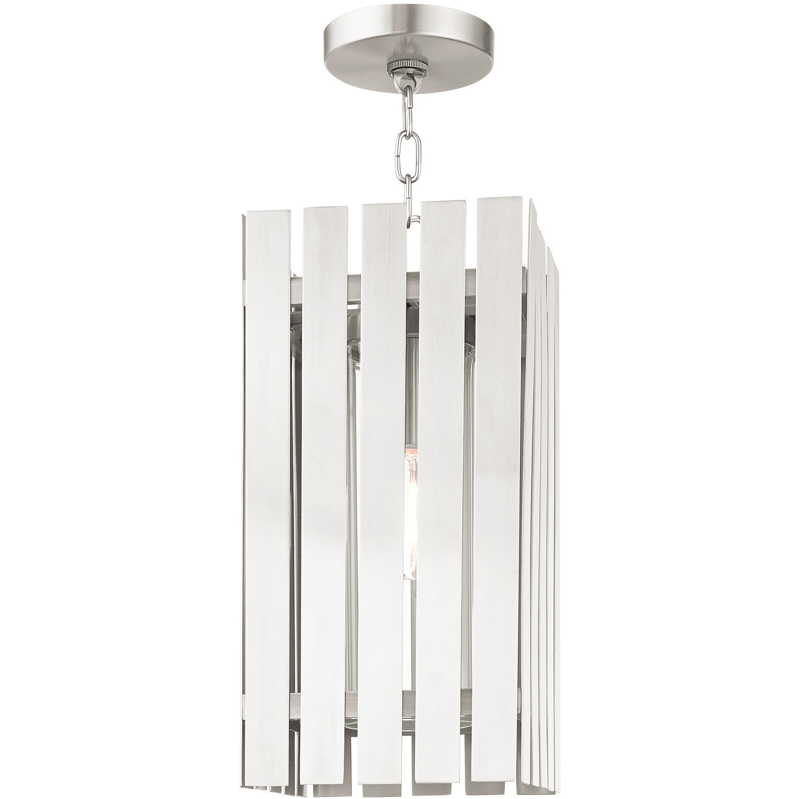 Greenwich 1 Light 8 inch Brushed Nickel Outdoor Pendant Lantern