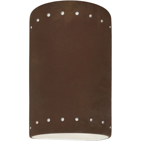 Ambiance Cylinder LED 5.75 inch Real Rust Wall Sconce Wall Light, Small