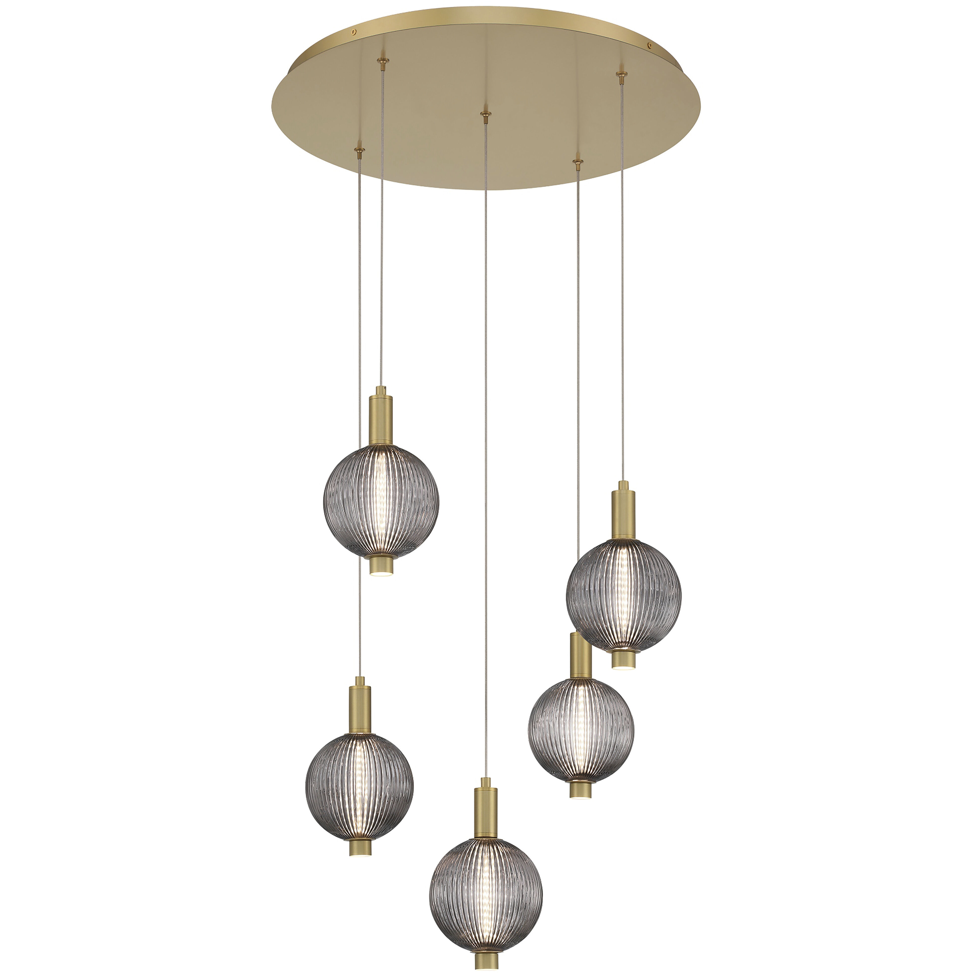 Palmas 5 Light 24 inch Gold Chandelier Ceiling Light