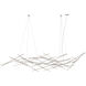Constellation Ursa Major LED 92.75 inch Satin Nickel Chandelier Ceiling Light in 3000K, 20 ft. Cord, White Optical Acrylic