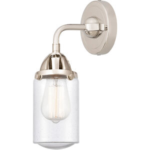 Nouveau 2 Dover LED 5 inch Polished Nickel Sconce Wall Light in Seedy Glass