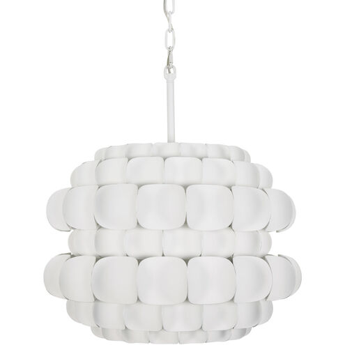 Swoon 3 Light 20 inch Matte White Pendant Ceiling Light, Smithsonian Collaboration