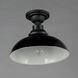 Granville 1 Light 12 inch Gloss Black/Black Outdoor Flush Mount