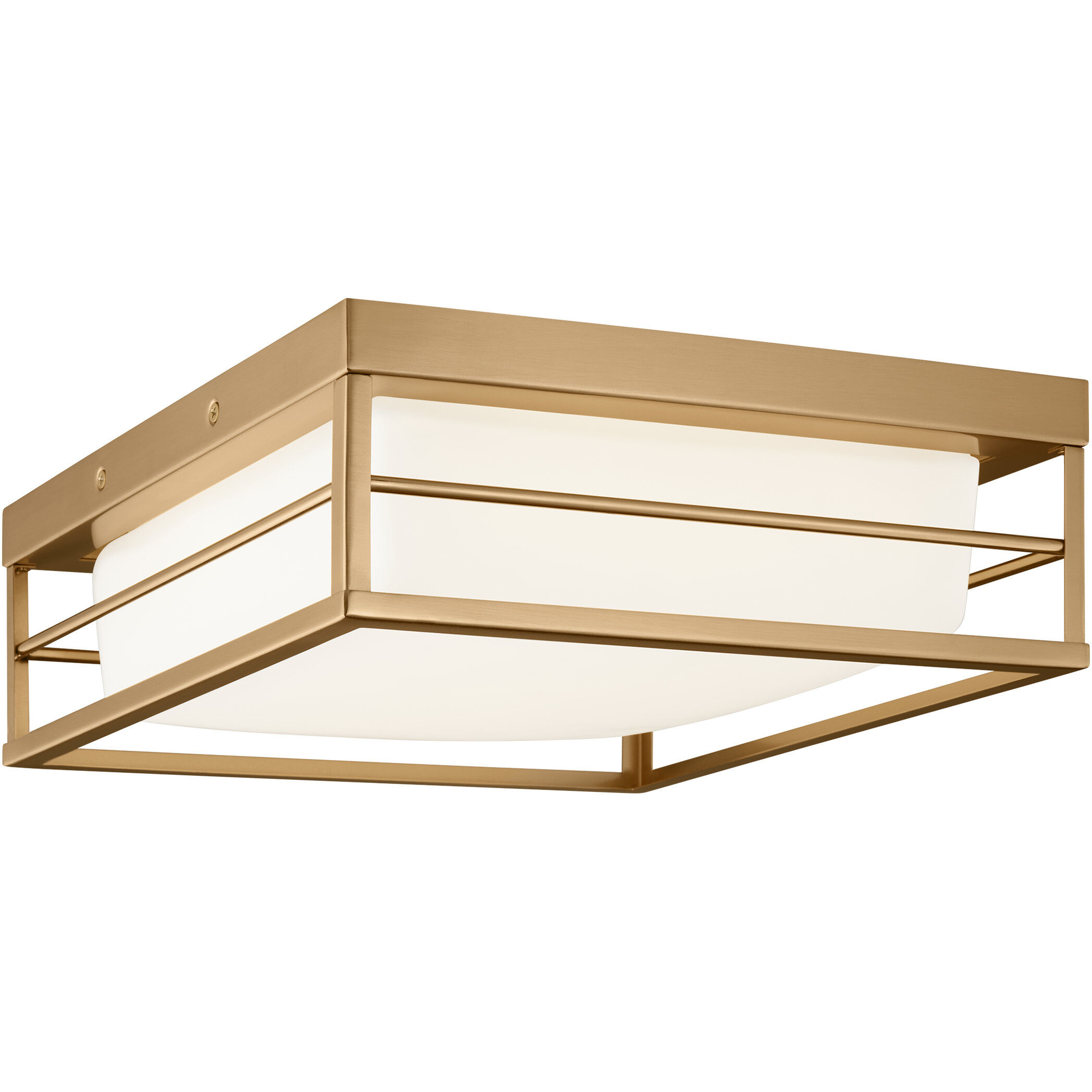 Dearborn LED 12 inch Satin Brass Ceiling Flush Mount Ceiling Light