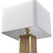 Webb 36 inch 150 watt Natural and Brass Table Lamp Portable Light