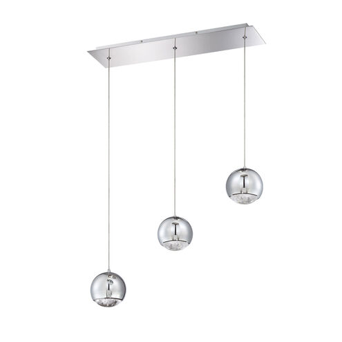 Spumante 3 Light 23.5 inch Chrome Pendant Ceiling Light