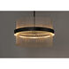 Chimes LED 23.75 inch Black and Satin Brass Single Pendant Ceiling Light