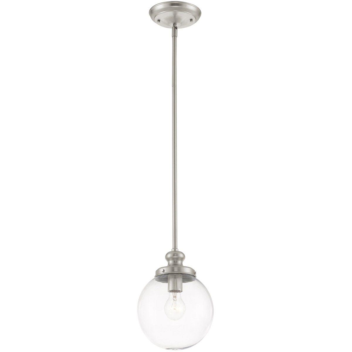 Sheffield 1 Light 8 inch Brushed Nickel Mini Pendant Ceiling Light