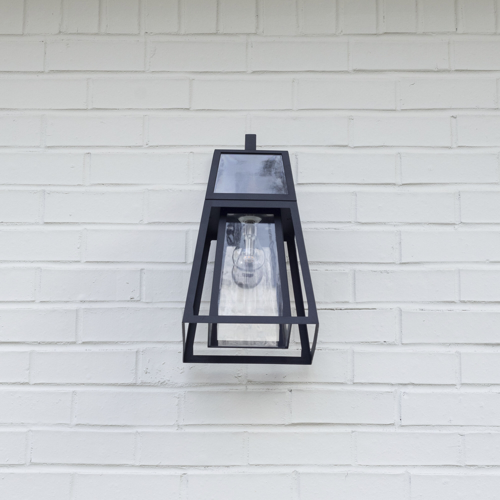 Aria 1 Light 17 inch Black Solar Wall Light 