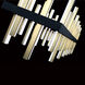 Harmonix LED 56 inch Black and Aged Brass Linear Chandelier Ceiling Light in 56in.