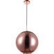 Reflection 1 Light 16 inch Copper Pendant Ceiling Light