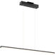 Float LED 36 inch Matte Black Pendant Ceiling Light