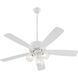 Ovation 52 inch Studio White with Studio White/Weathered Oak Blades Ceiling Fan