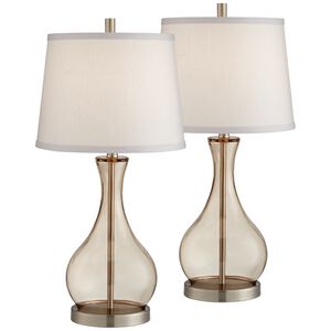 Pacific Coast 25 inch 100.00 watt Champagne Table Lamps Portable Light, Set of 2