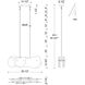 Grotto 1 Light 39.5 inch Antique Brass Linear Chandelier Ceiling Light