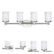 Cylinder 4 Light 29 inch Satin Nickel Bath Vanity Wall Light