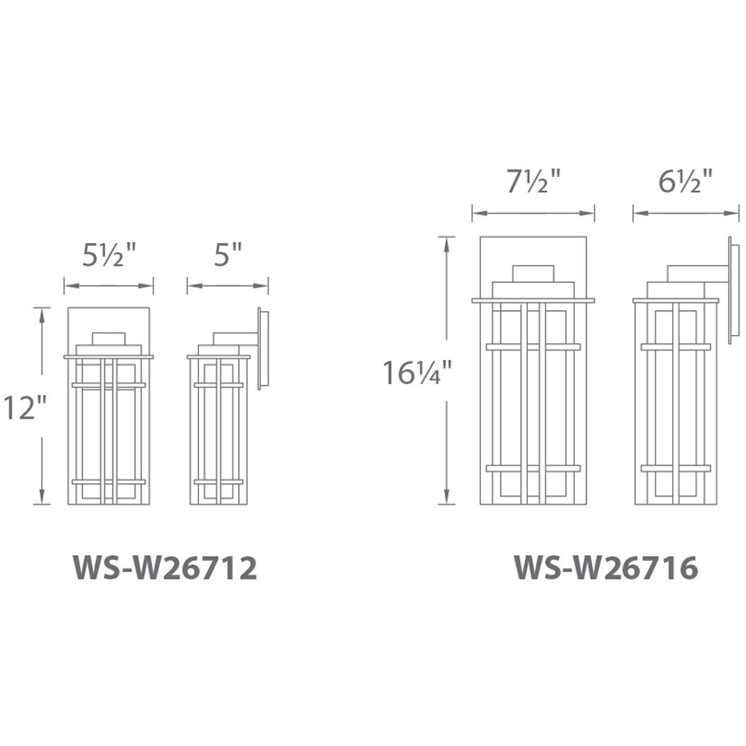 Nest LED 16 inch Bronze Outdoor Wall Light, dweLED