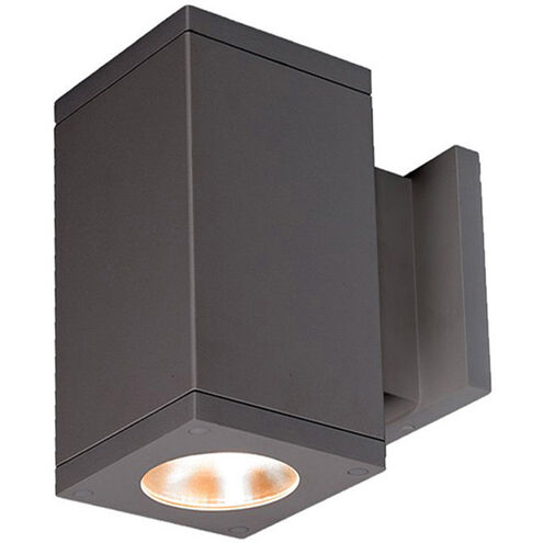 Cube Arch LED 5.5 inch Graphite Sconce Wall Light in Flood, 85, 2700K, Towards Wall