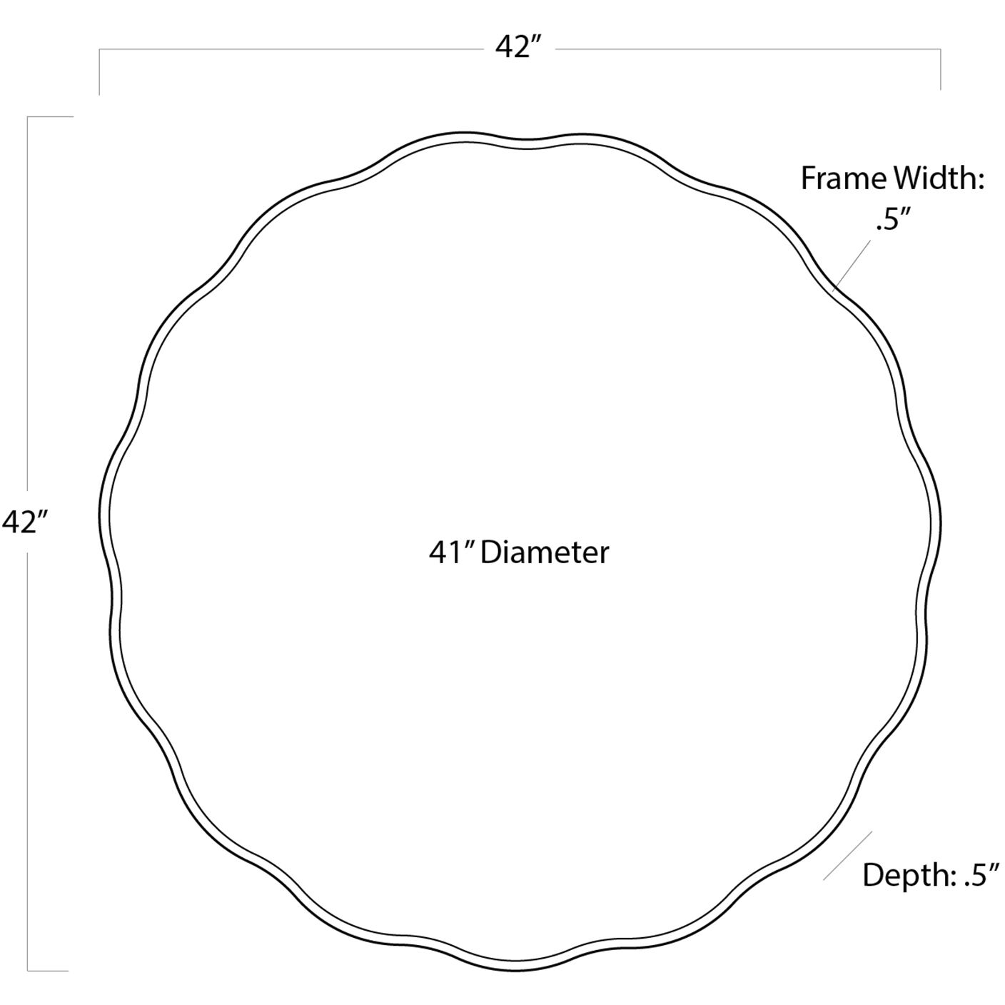 Candice 42 X 42 inch Gold Leaf Mirror