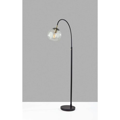Edie 62 inch 60.00 watt Dark Bronze / Brass Accents Floor Lamp Portable Light