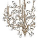 Crystal Bud 3 Light 18 inch Silver Granello Chandelier Ceiling Light, Small