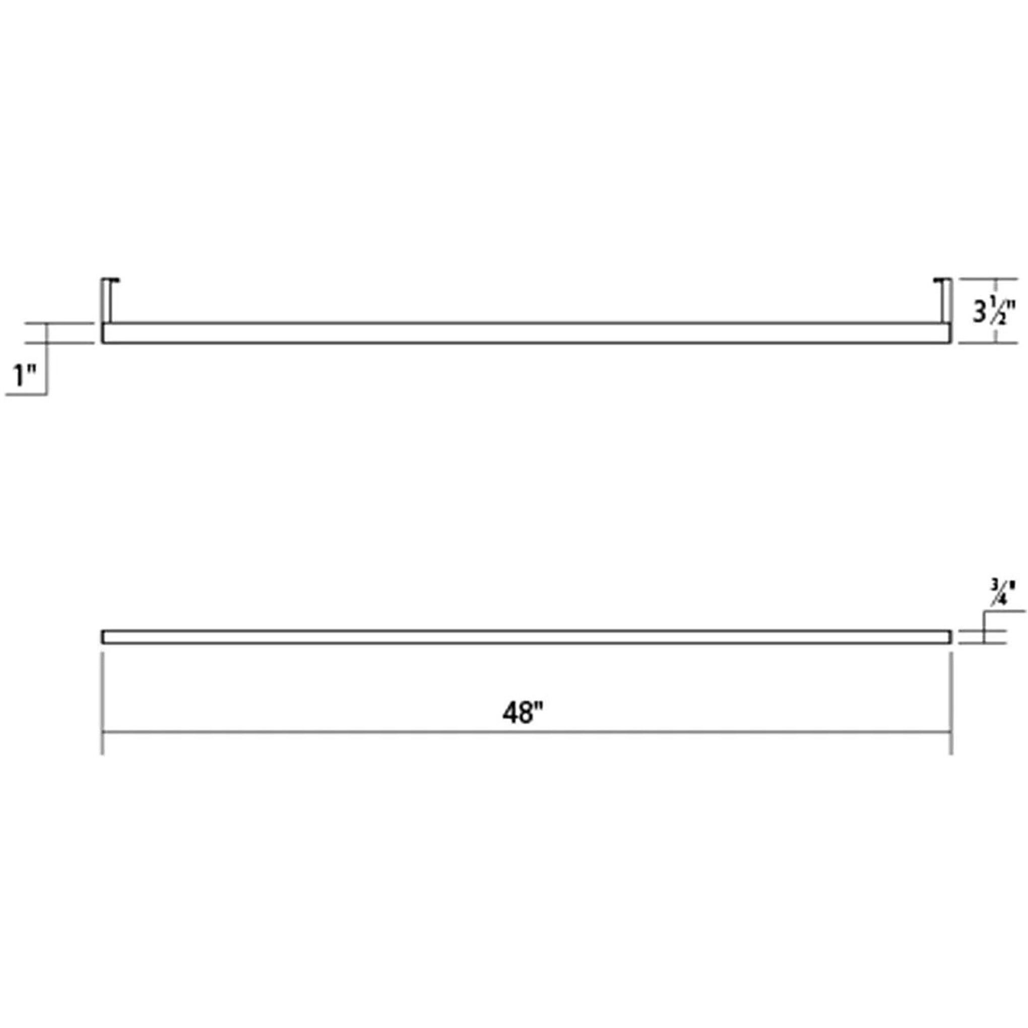 Thin-Line LED 48 inch Satin Black Wall Light