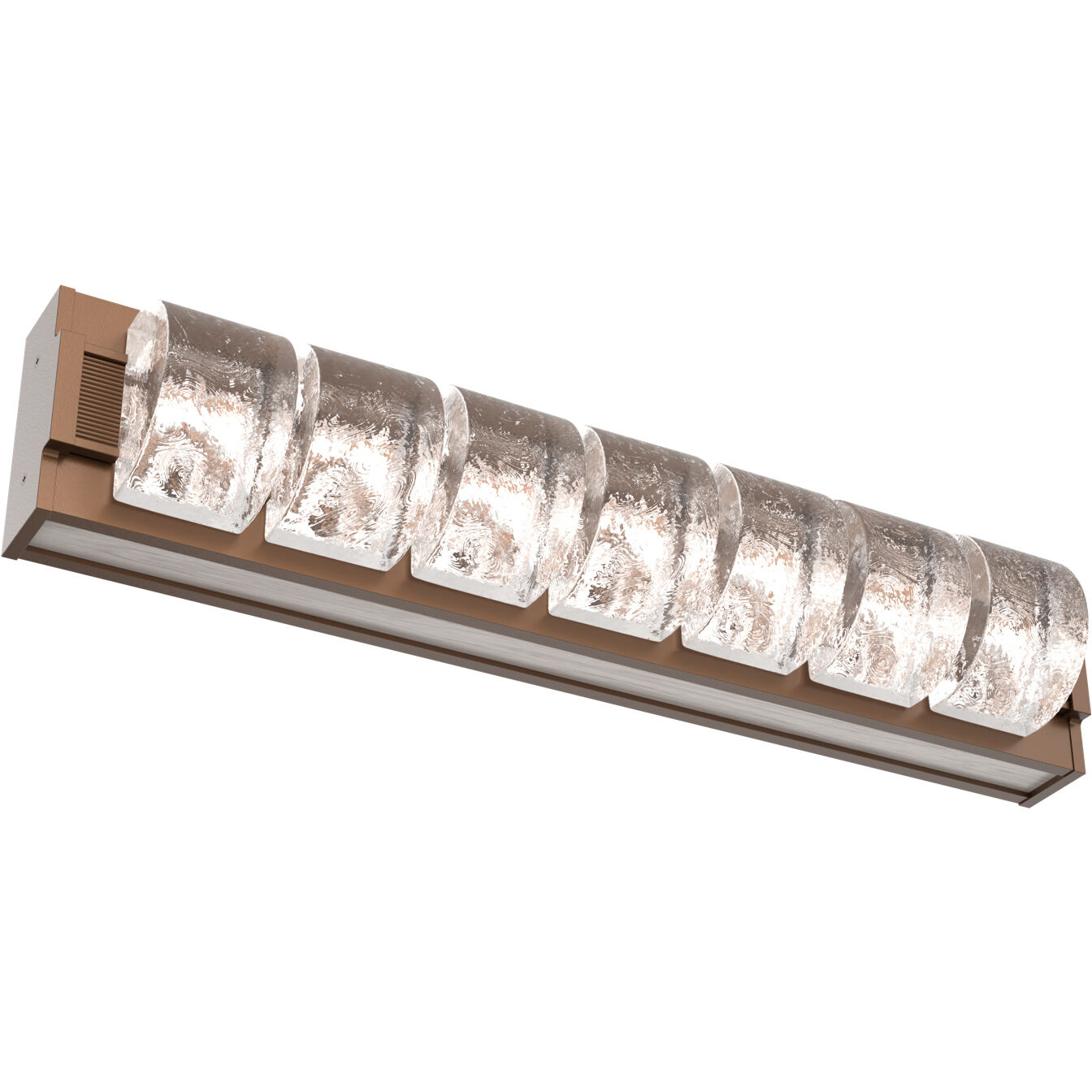 Tessera LED 24.8 inch Burnished Bronze with Light Oak Vanity Light Wall Light in 2700K LED, Orb Cast, Medium