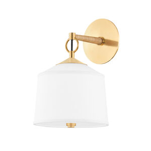 White Plains 1 Light 9 inch Aged Brass Wall Sconce Wall Light