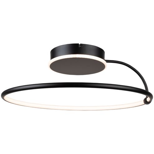 Halo LED 16 inch Black Semi-Flush Mount Ceiling Light