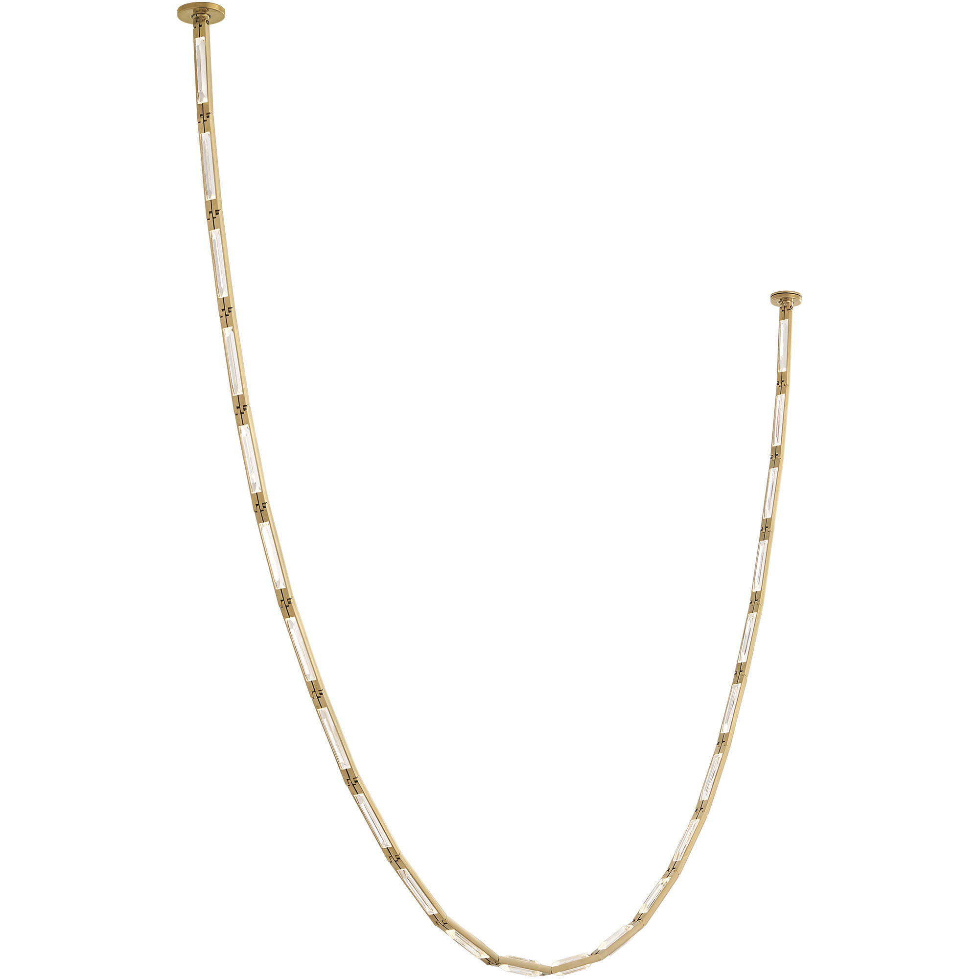 Sean Lavin Catena LED 0.8 inch Hand Rubbed Antique Brass Chandelier Ceiling Light in 2700K, Remote 277V