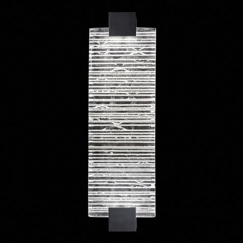 Terra Wall Sconce Wall Light in Black, Rake Cast Glass