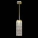 Terra 2 Light 7.75 inch Gold Pendant Ceiling Light in Rake Cast Glass