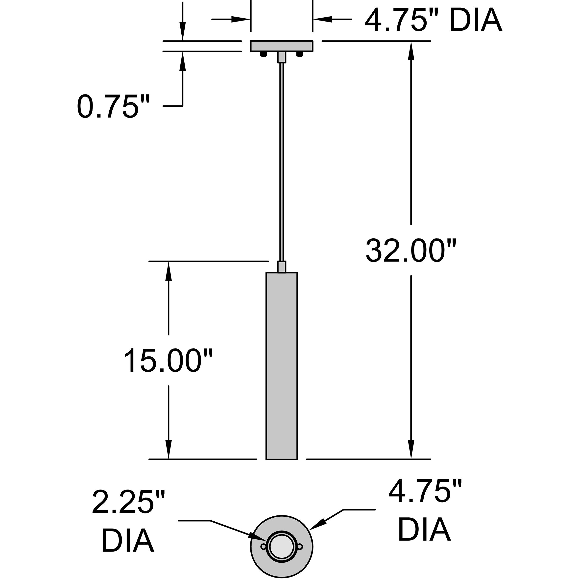 Rex LED 2.5 inch Matte Black Pendant Ceiling Light