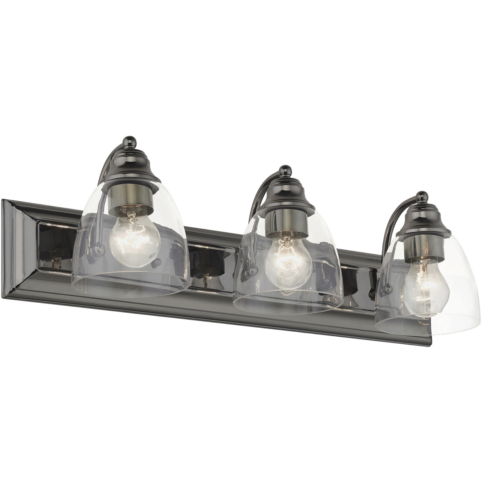 Birmingham 3 Light 24 inch Black Chrome Vanity Sconce Wall Light