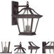Aiken 2 Light 13 inch Architectural Bronze Exterior Wall Mount