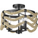 Marissa 3 Light 14.5 inch Matte Black Semi-Flush Mount Ceiling Light