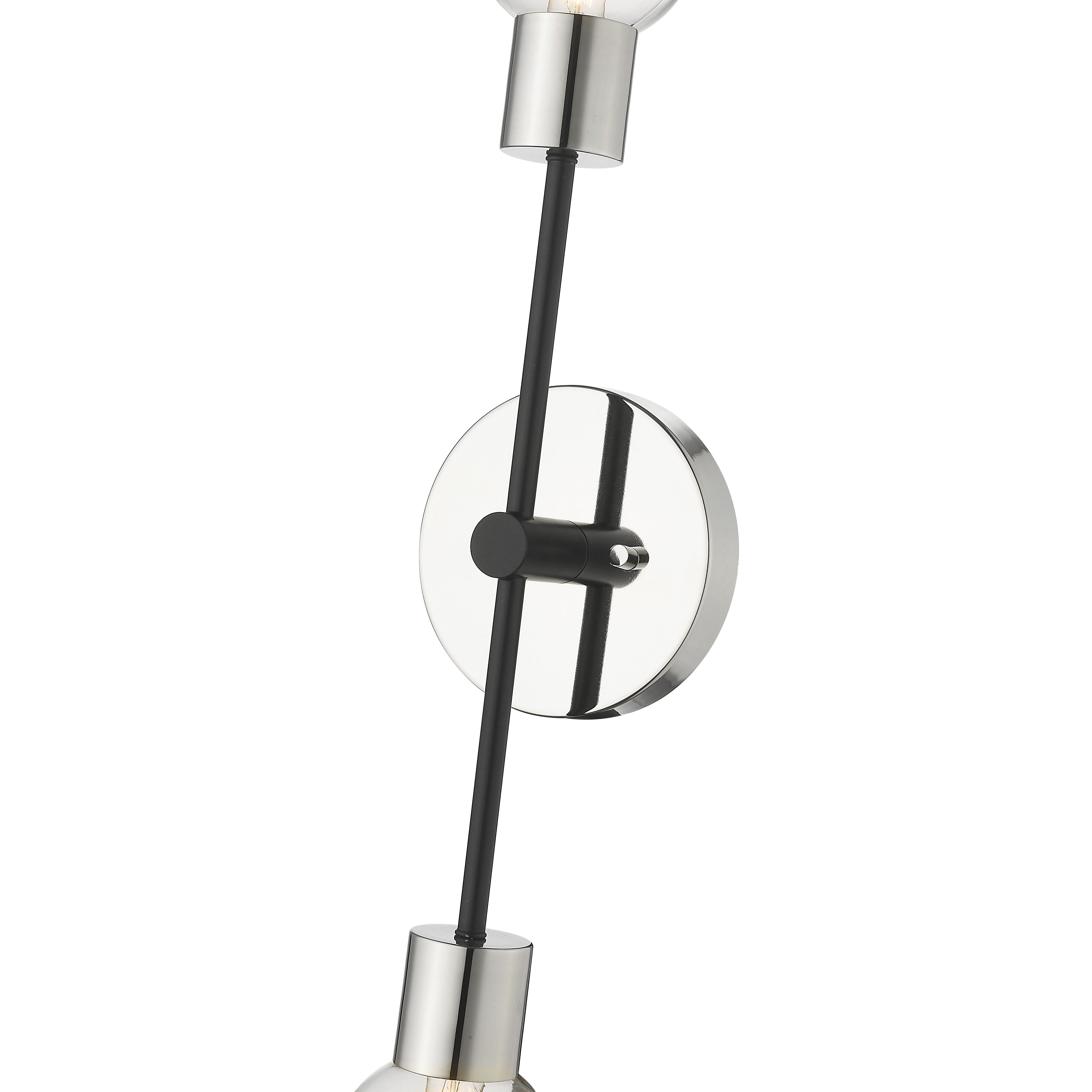 Neutra 2 Light 6 inch Matte Black and Polished Nickel Wall Sconce Wall Light