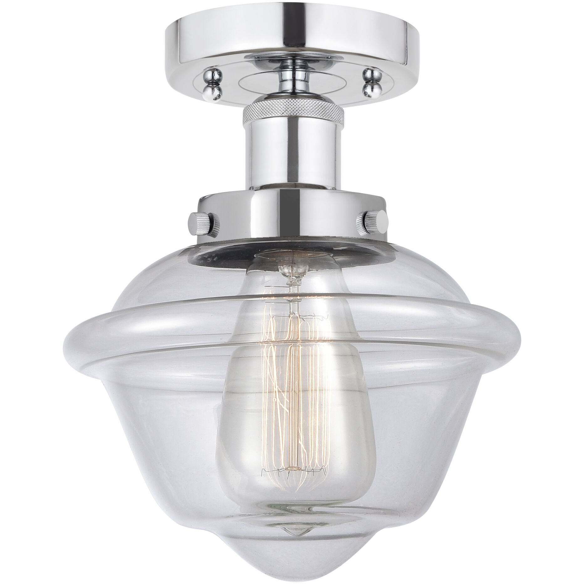 Oxford 1 Light 6.5 inch Polished Chrome Semi-Flush Mount Ceiling Light