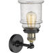 Franklin Restoration Canton LED 6.5 inch Black Antique Brass Sconce Wall Light in Seedy Glass, Franklin Restoration