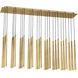 Sean Lavin Pylon LED Natural Brass Chandelier Ceiling Light, Integrated LED