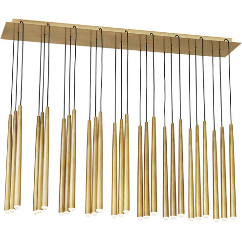 Sean Lavin Pylon LED Natural Brass Chandelier Ceiling Light, Integrated LED
