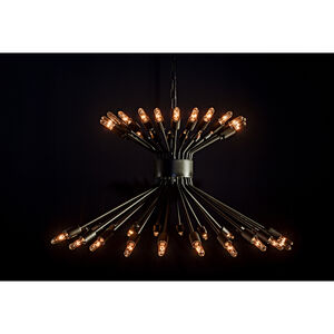 Mancini 48 Light 36 inch Matte Black Chandelier Ceiling Light