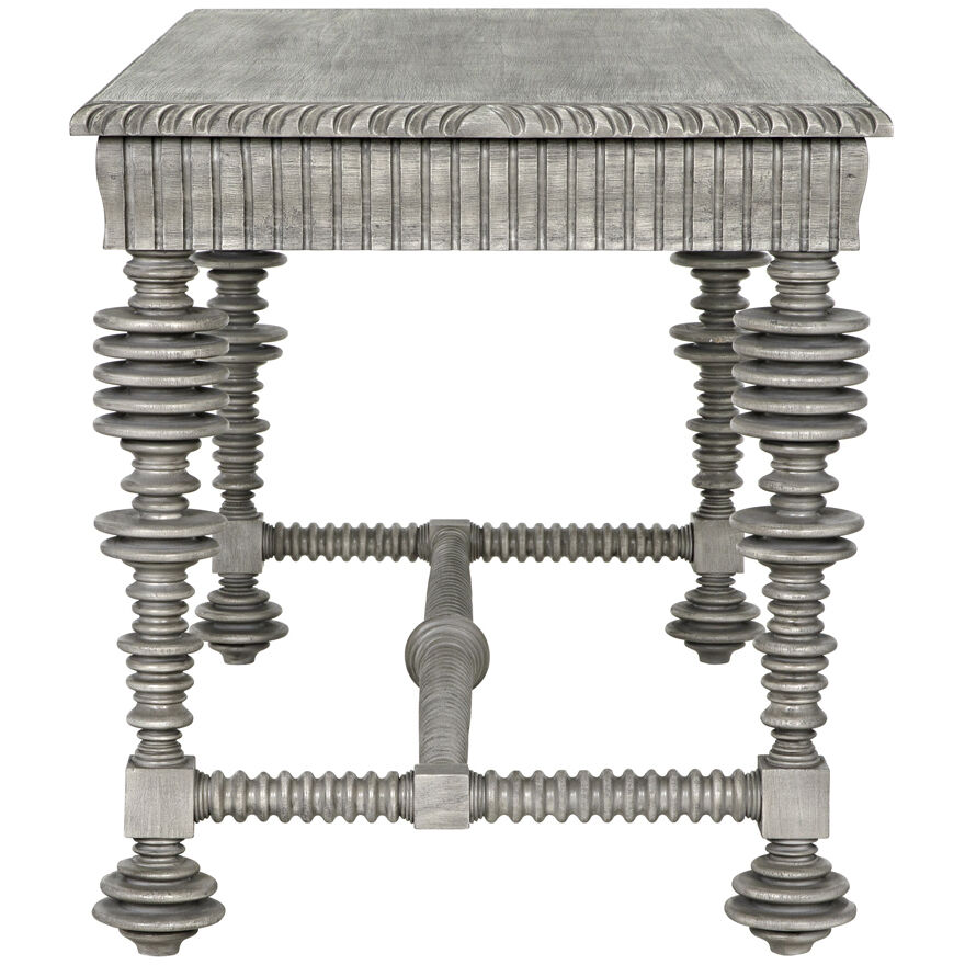 Portuguese 60 X 28 inch Distressed Grey Desk, Small