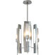 Passage 3 Light 16 inch Sterling Pendant Ceiling Light in Frosted