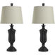 Signature 31 inch 150 watt Bronze Wood Table Lamp Portable Light