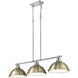 Yep Duncan Island Light Ceiling Light in Chrome, Aged Brass