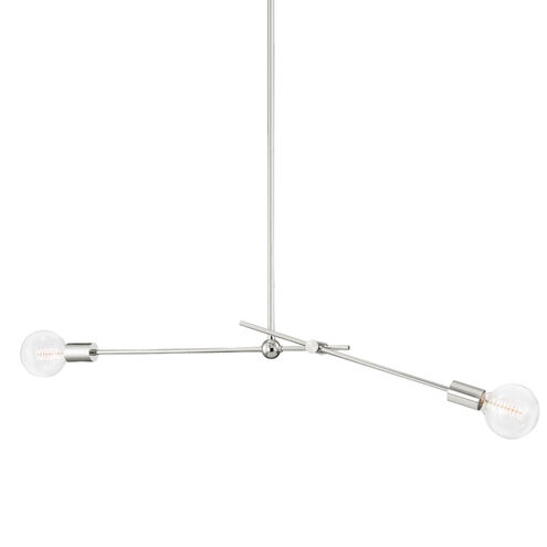 Gale 2 Light Polished Nickel Pendant Ceiling Light